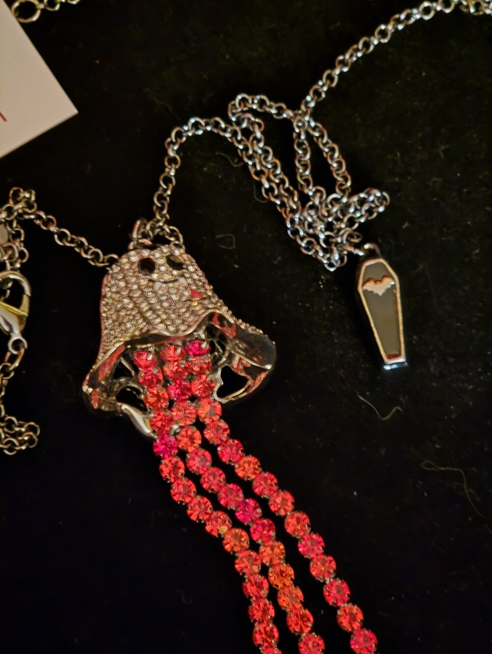Betsey Johnson Red and Silver Necklace